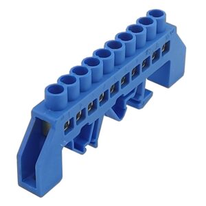 Шина універсальна  ізольована «N» на DIN-рейку ШЛУ6х9-10 синій TNSy