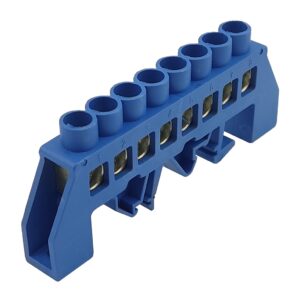 Шина універсальна  ізольована «N» на DIN-рейку ШЛУ8х12-8 синій TNSy