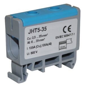 Клема силова СКНГ-JHT5-35 6-35мм2 120А "N" синій TNSy