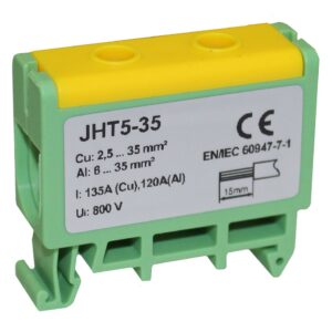 Клема силова СКНГз-JHT5-35 6-35мм2 120А "PE" жовто-зелена TNSy