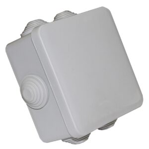 Розподільча коробка 100*100*50N IP55 PP RAL9035 6 вводів сіра TNSy