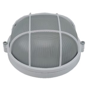 Світильник НПП1302-60W-E27-IP65 коло біле з решіткою TNSy