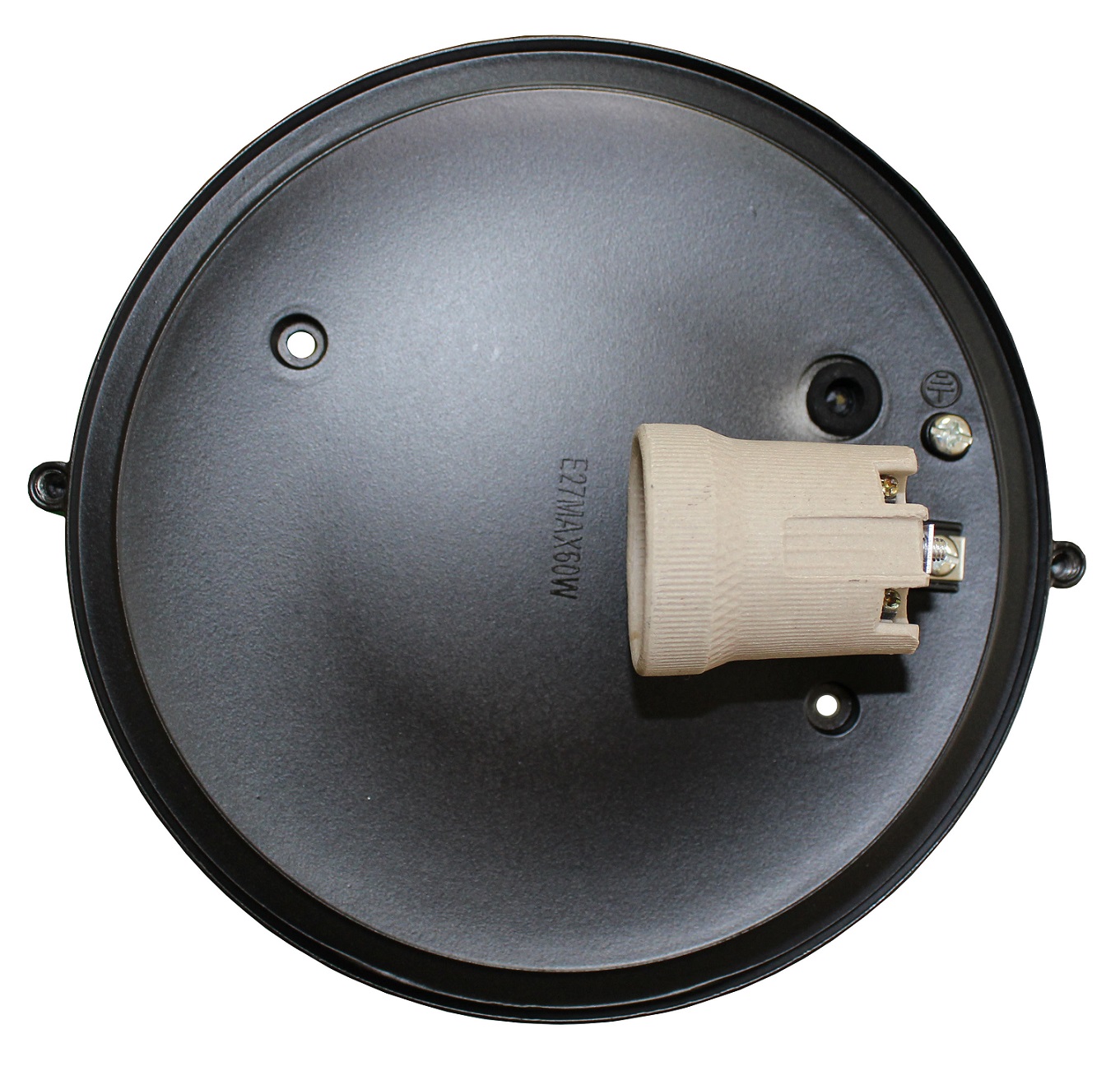 Світильник НПП1302-60W-E27-IP65 коло чорний з решіткою TNSy — изображение 3