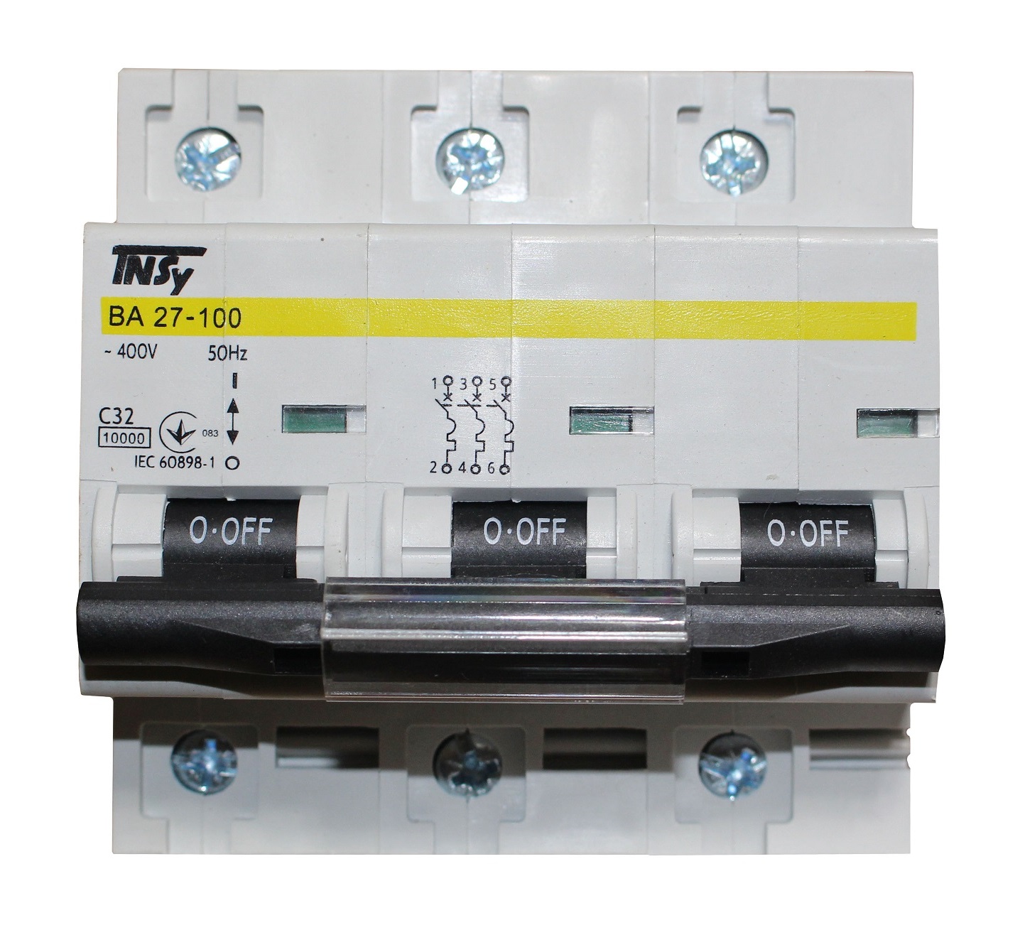 Автоматичний вимикач ВА27-100 3Р 32А 10кА х-ка C TNSy — изображение 8
