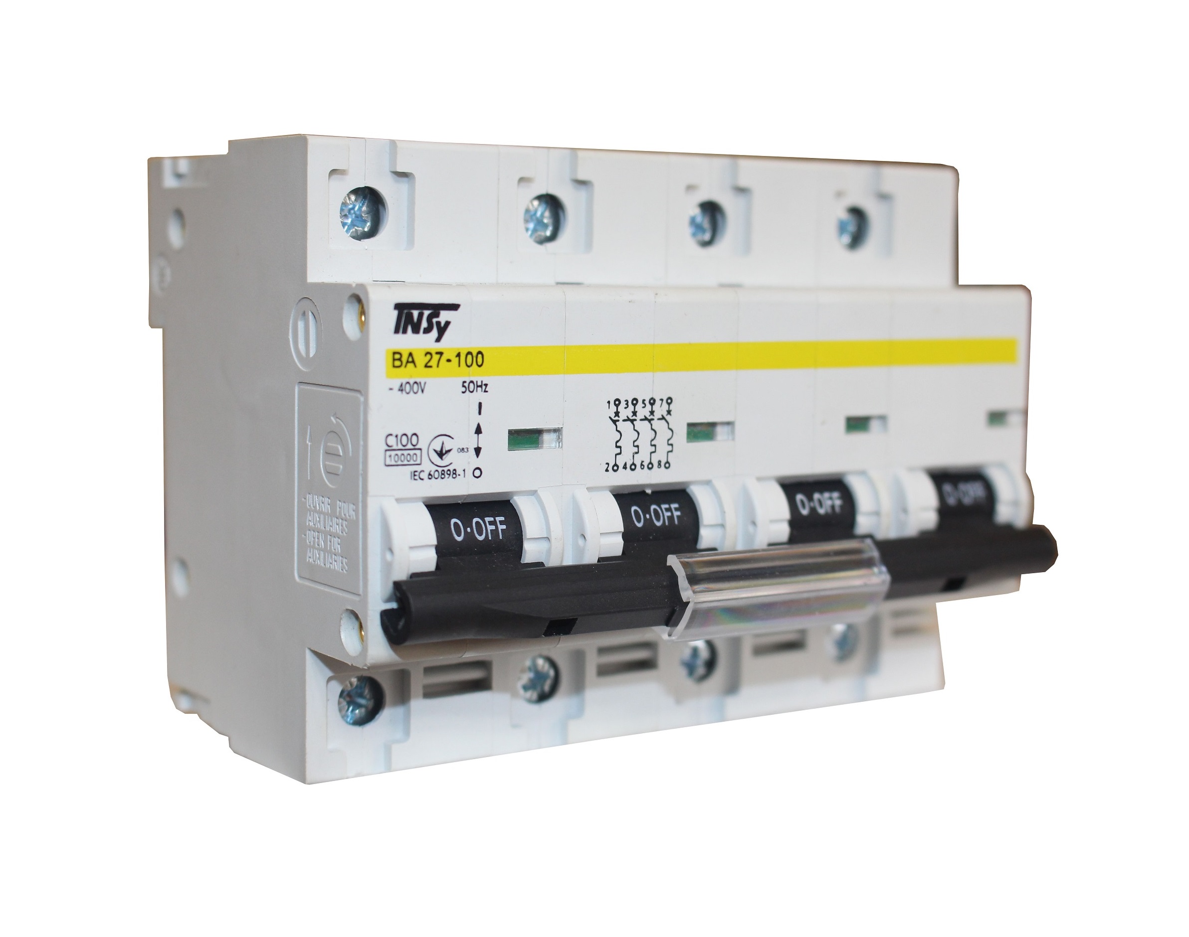 Автоматичний вимикач ВА27-100 4Р 100А 10кА х-ка C TNSy — изображение 5