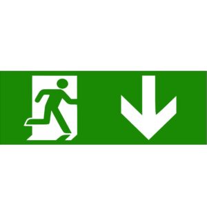 Наклейка "Вказівник двері прямо" 330*120мм TNSy